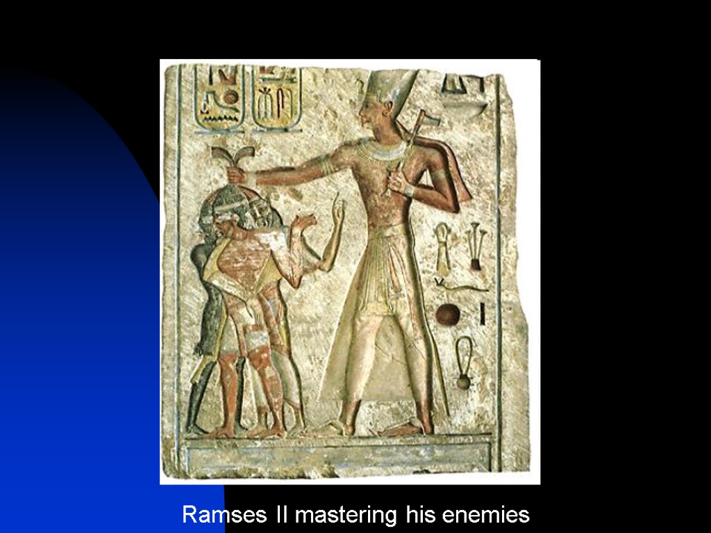 Ramses II mastering his enemies